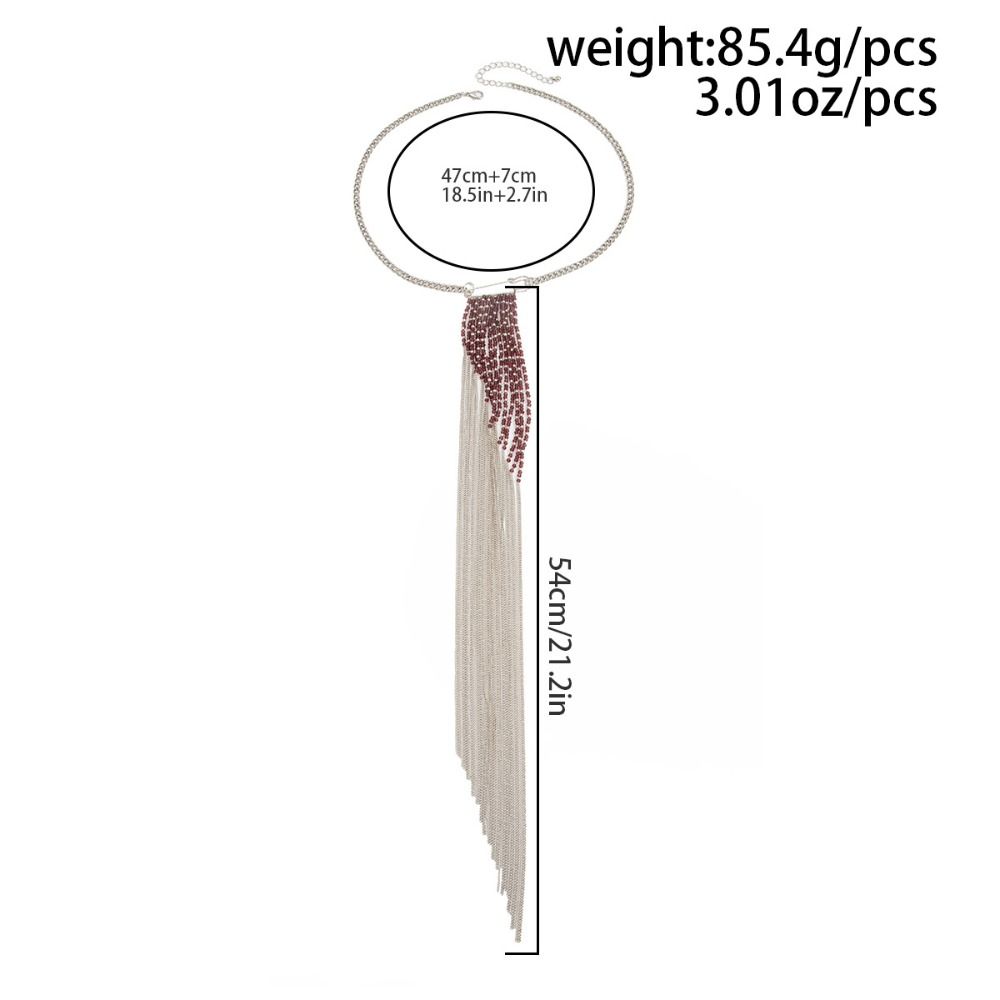 Spilla con Catena a Nappa in Lega Goccia d'Acqua Esagerata Frangia Cravatta per Vestiti Spilla Argento Accessori Gioielleria Ornamento Fisso con Perle