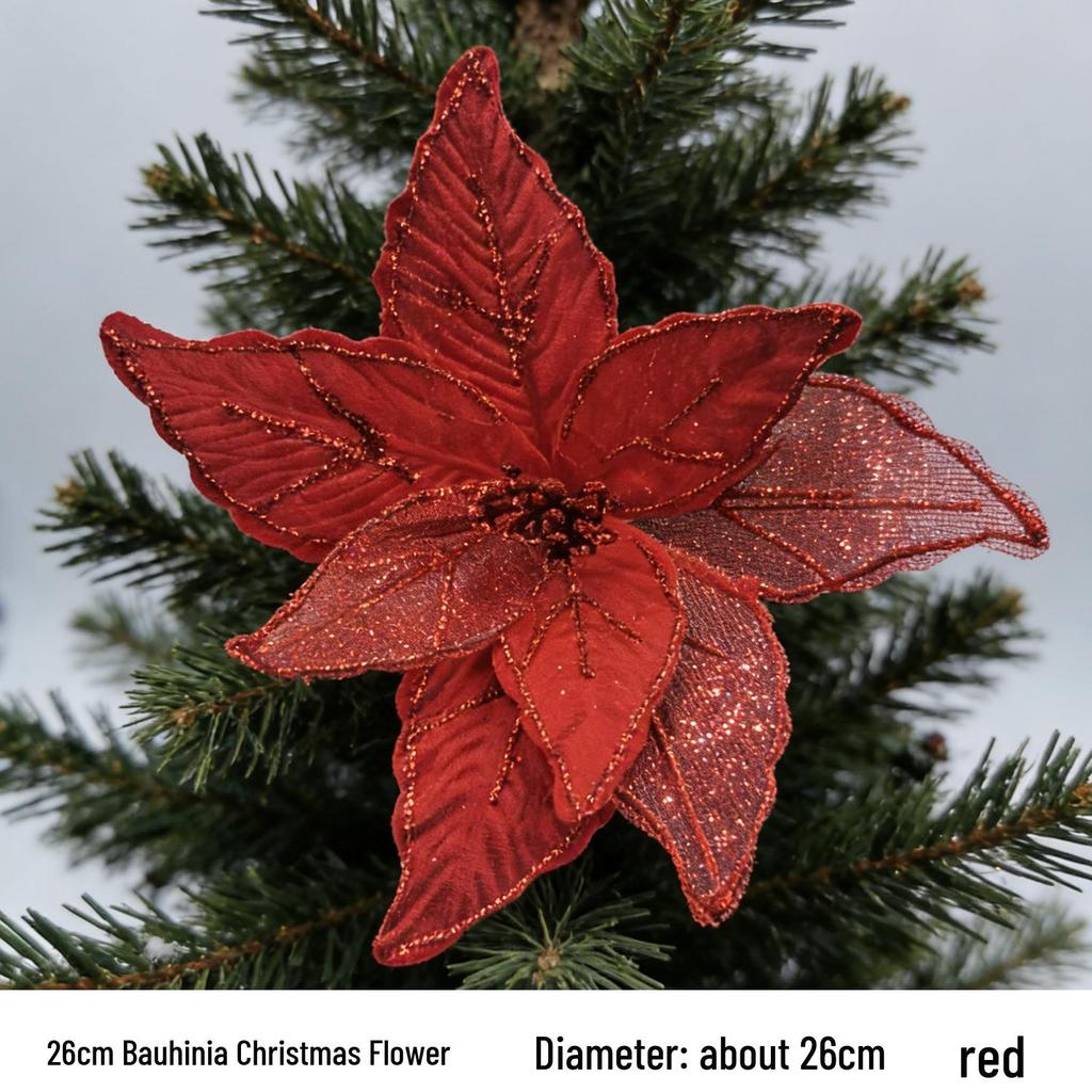 Velvet Sequin Magnolia Christmas Decorations