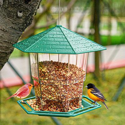 Outdoor Foldable Bird Feeder Cage with Sufficient Space for Multiple Birds, Anti-UV and Anti-freeze