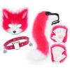 Fox Ear & Tail Halloween Cosplay Set with Paws - Handmade Plush Animal Mask