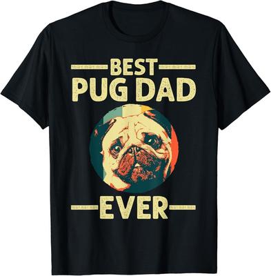 Lustige Beste Mops Papa Allerzeiten Kunst Für Mops Hund Haustier Liebhaber Männer Papa Geschenk Unisex T-Shirt