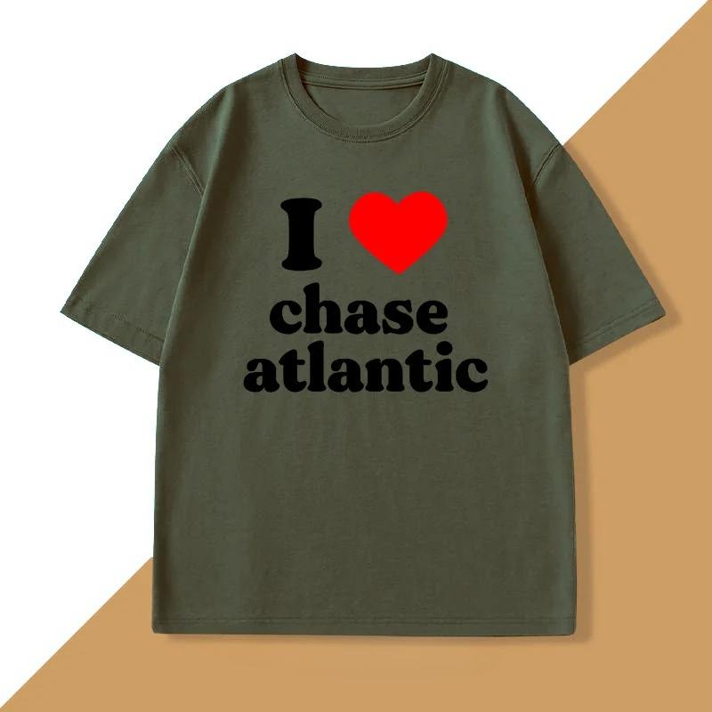 I Love Chase Atlantic T Shirt Unisex WOMEN Clothing Harajuku Clothes Casual Short Sleeve Tops Cotton Clothes Graphic T Shirts