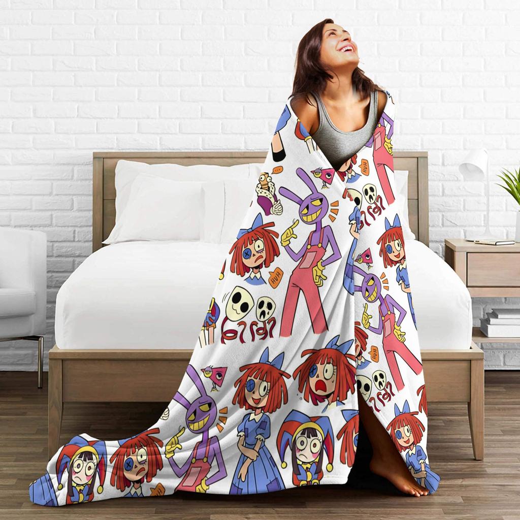 Tadc Blanket Fleece Decoration Cartoon Multi-Function Super Warm Throw Blankets For Sofa Outdoor Bedspreads