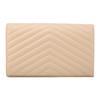 Saint Laurent Ysl Monogram Gold Logo Gestepptes Körniges Leder Ketten Geldbörse Umhängetasche Damen Taschen Dunkel-Beige 377828-BOW01-2721