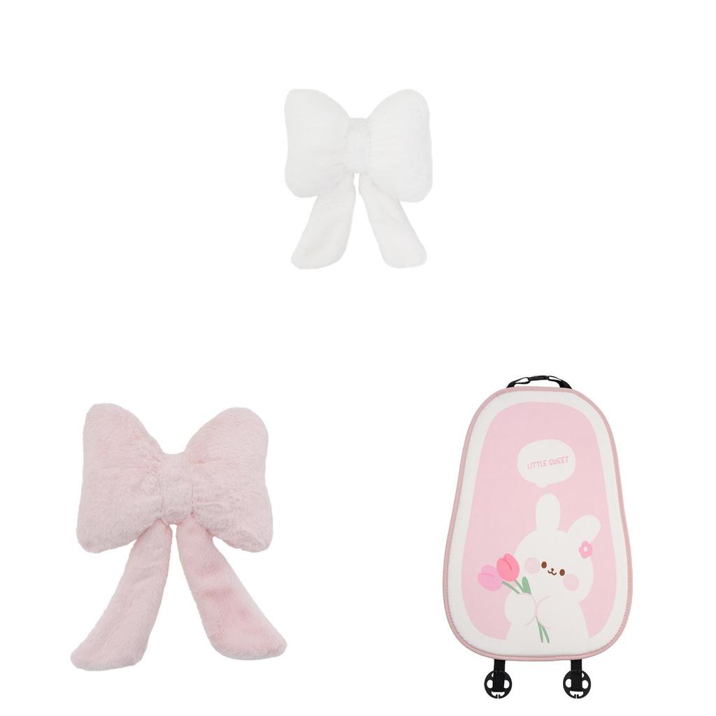Bow Shape Car Headrest Neck Pillow Plush Simple Comfort Seat Cushion Universal For All Seasons