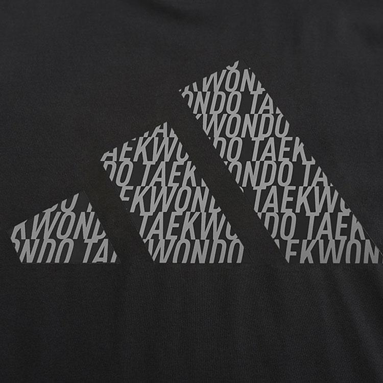 Adidas Taekwondo Round Neck Simple Pullover Short Sleeve T-Shirt Breathable Fashion Lace-Up Shorts Casual Sports Set ADICLTSPSTK-BGY+S21ATMSH3T-BW