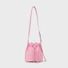 [Matinkim] Embossed Logo Mini Bucket Bag In Pink