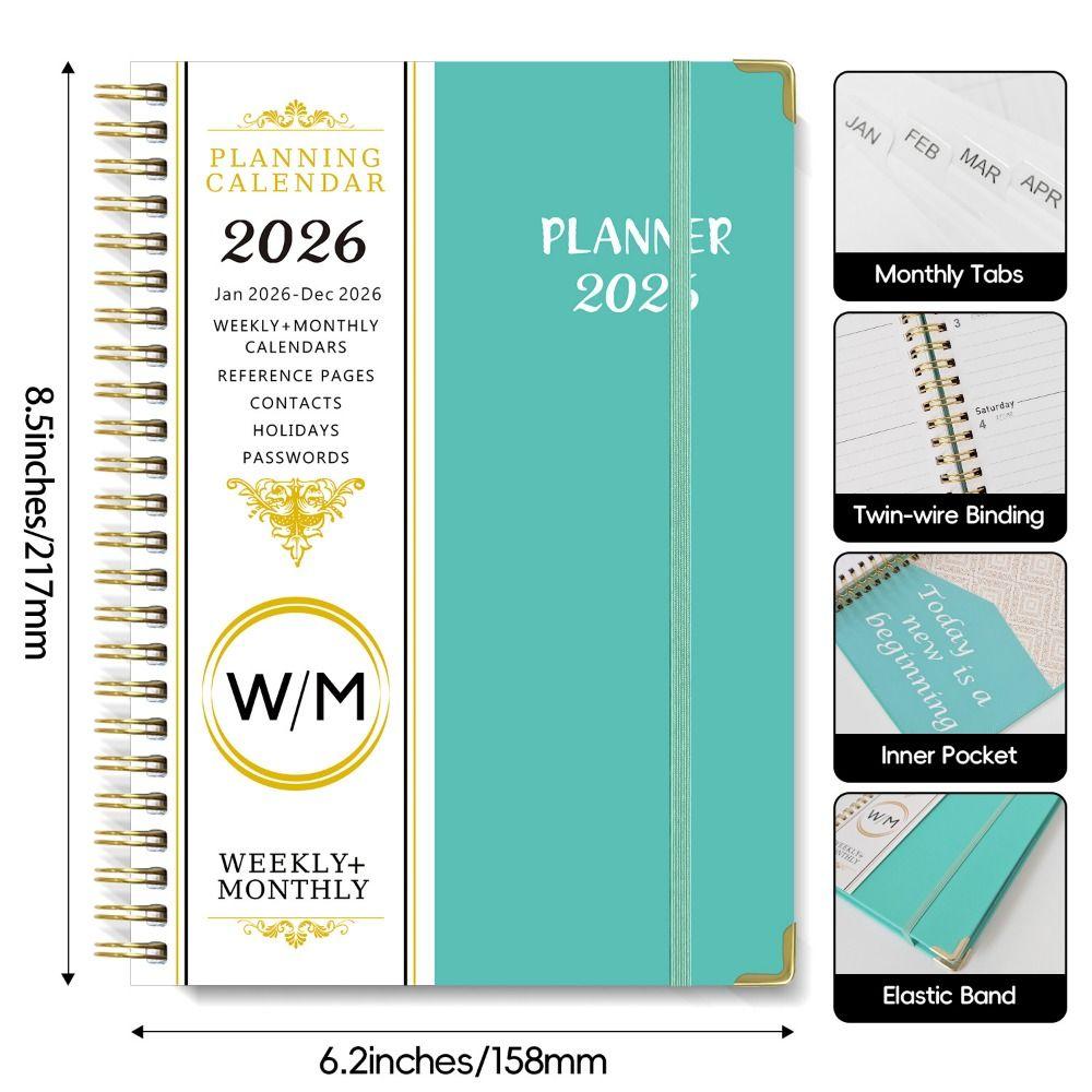 Learning Plan Diary Schedules Organizer Work Efficiency Monthly Planner  School