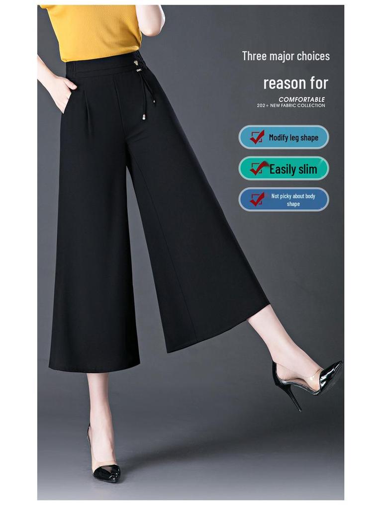 Women's Summer High Waist Wide Leg Culottes - Lightweight, Cool, and Casual