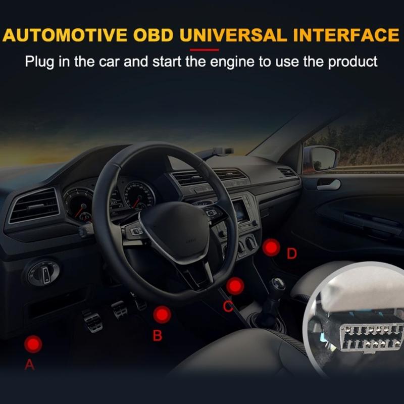 Vehicle OBD Scanner Auto Engine Light Fault Code Reader Detection Multi-language Diagnostic Scanner with Digital Display