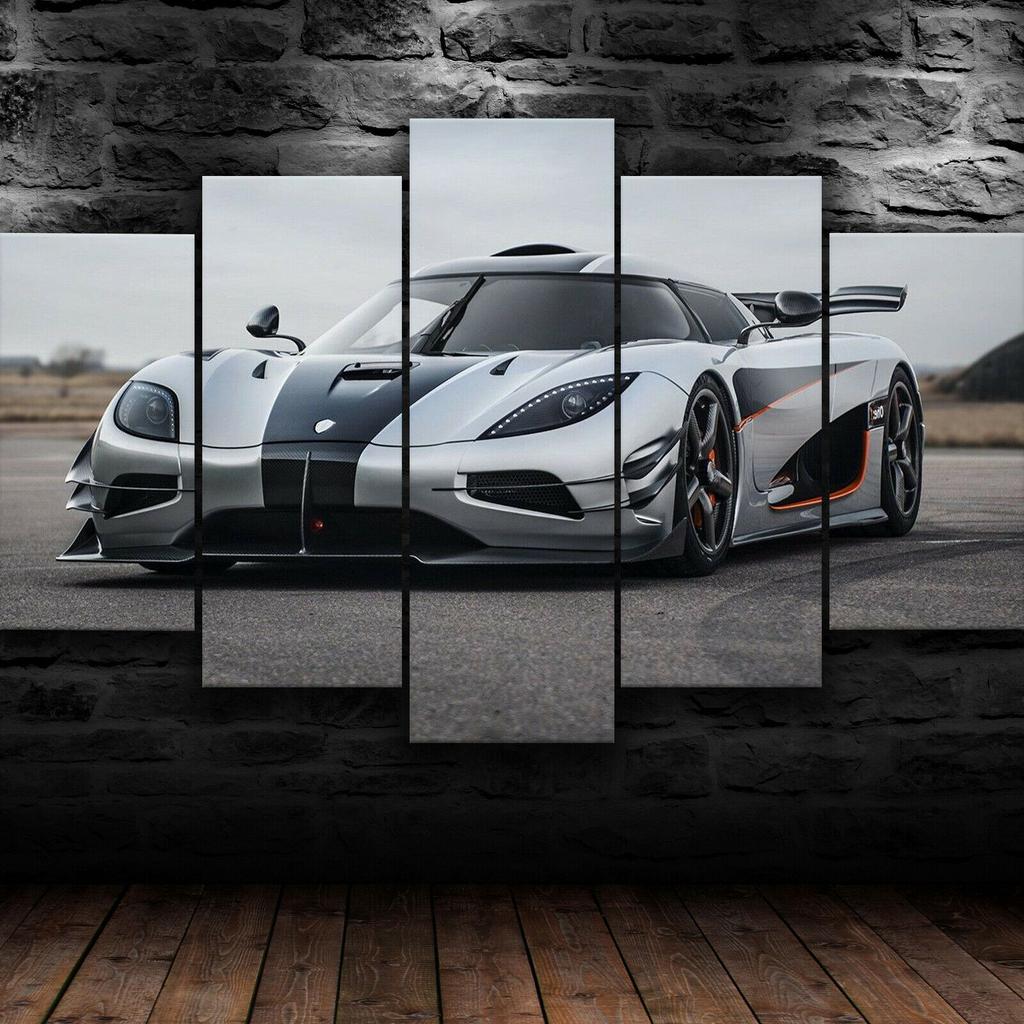 5 bucăți Koenigsegg Agera Super Car Racing 5 bucăți pânză artă de perete imprimare HD Home Decor 5 bucăți picturi HD imprimare fără încadrare modern