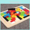 Engaging Colorful Wooden Tetris Educational Toys For Kids Age 3 To 8 Years