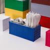 20-Foot Container Model Ornament: Plastic Pen Holder & Business Card Box with Customizable Print