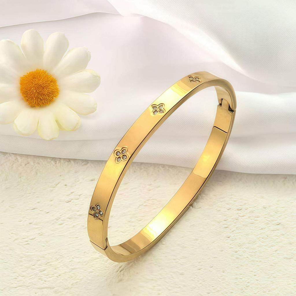 Bracelet Rétro Minimaliste Tendance pour Femmes en Acier Inoxydable Transfrontalier