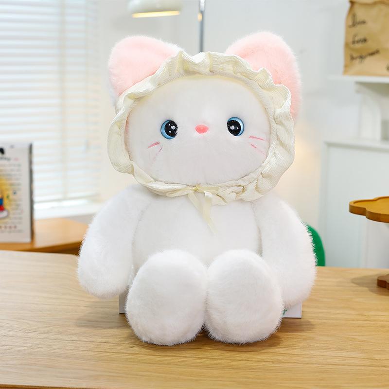 Cute Baby Hat Series Bear Plush Toy Cat Rabbit Doll Pillow Children Comfort Doll Rag Doll