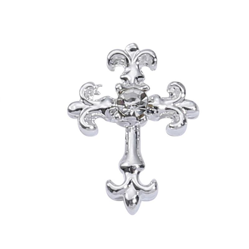 Ny Internetkändis Flash Tre-dimensionell Kors Nageldekoration Cro-hjärta Nageldorn Superflash Legering Nageldekoration