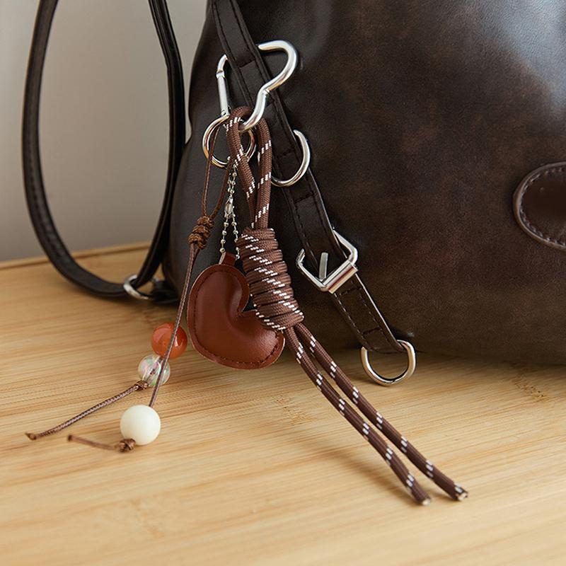 Braided Rope Keychain Charm Pendant Keyring  Simple All-Matching Bag Decoration Jewelry Accessories