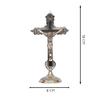 Cross Jesus Christ Statue In Antique Finish- Brass Jesus Christ Cross Table Standing Showpiece Creative Lord Jesus On Holy Cross Brass Statue