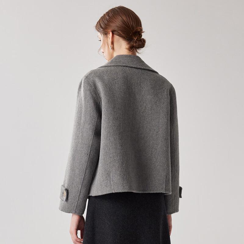 Zhaojun Women's Winter Retro Wool Blend Short Coat