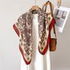 90*90Cm Retro Printed Square Scarf Women Imitation Silk Scarves Bandanas Summer Travel Shawl Wraps Elegant Hijab Neckerchief