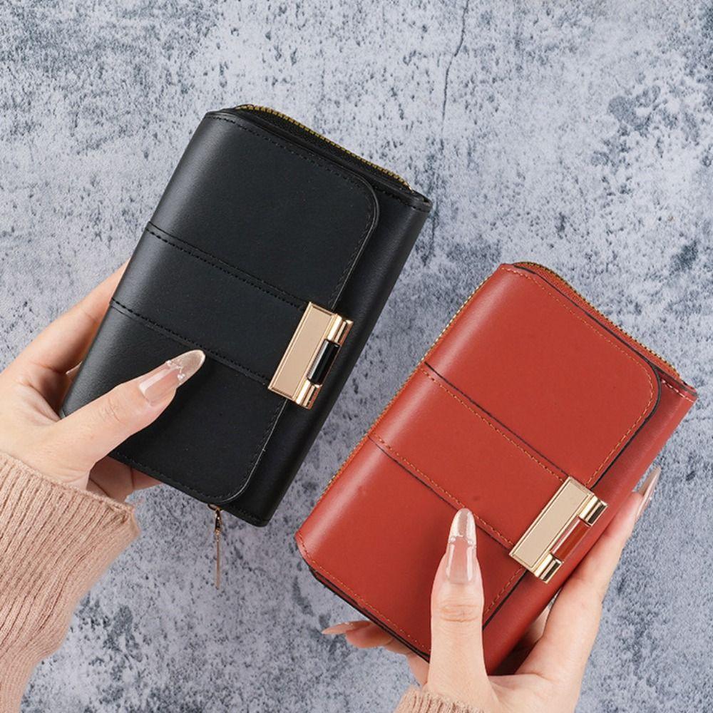 New Zipper Closure Women Wallet Large Capacity Multi-functional Large Capacity Billfold Multi-card Slot Wallet Women Girls