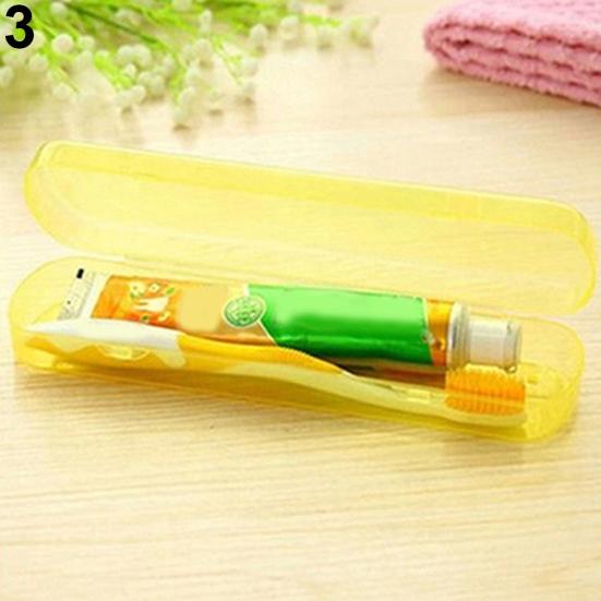 Portable Travel Camping Toothbrush Toothpaste Storage Box Protective Cover Case