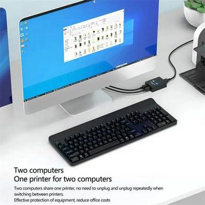 Hub Usb2.0 2 porte Usb Switch Stampante Condiviso Due computer Splitter U In Condivisione Stampante Disco Dispositivo Condivisione 2 Usb Usb 1Out 1 H9S3