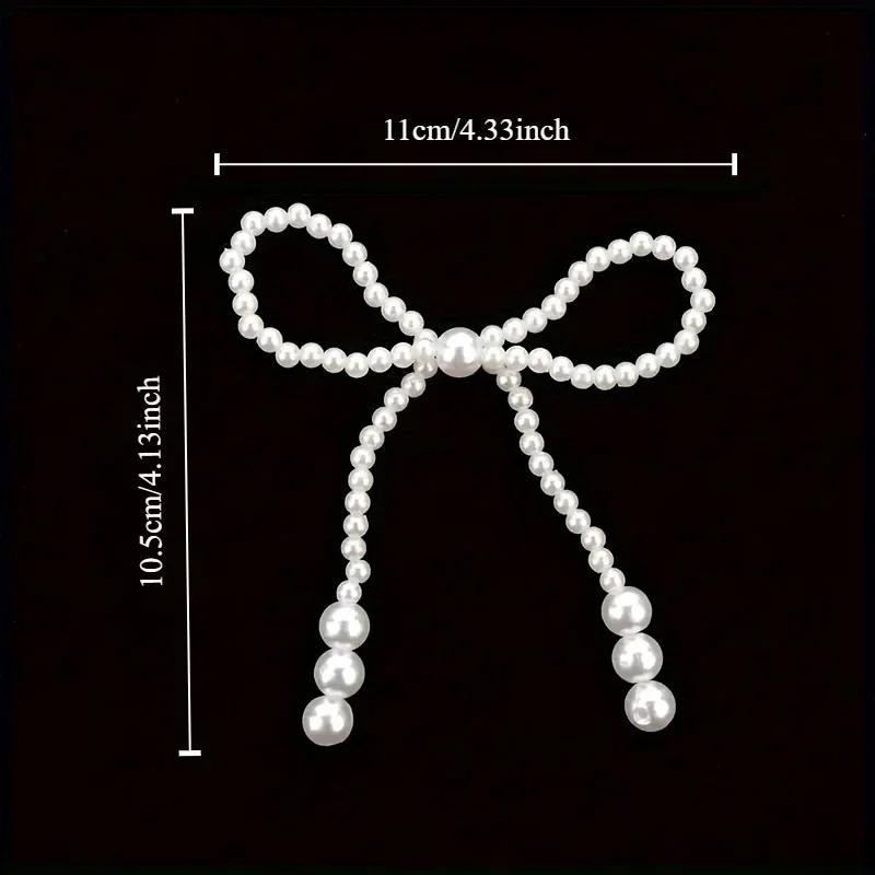 10pcs Hand Woven Imitation Pearl Bow Bouquet Pearl Accessories Fresh Flowers Packaging Materials