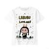 2025 New Trendy Animation Labubu Cartoon 3D Printing Comfortable Loose Round Neck Short Sleeve T-shirt