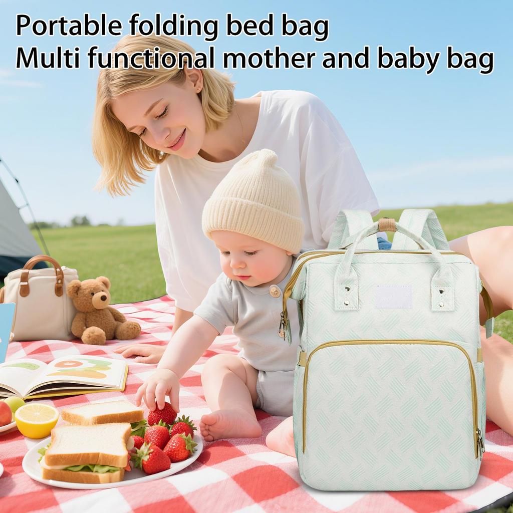 Mommy Bag, Portable Folding Bed Bag, Outdoor Summer Baby Crib Bag, Multifunctional Mother And Baby Bag