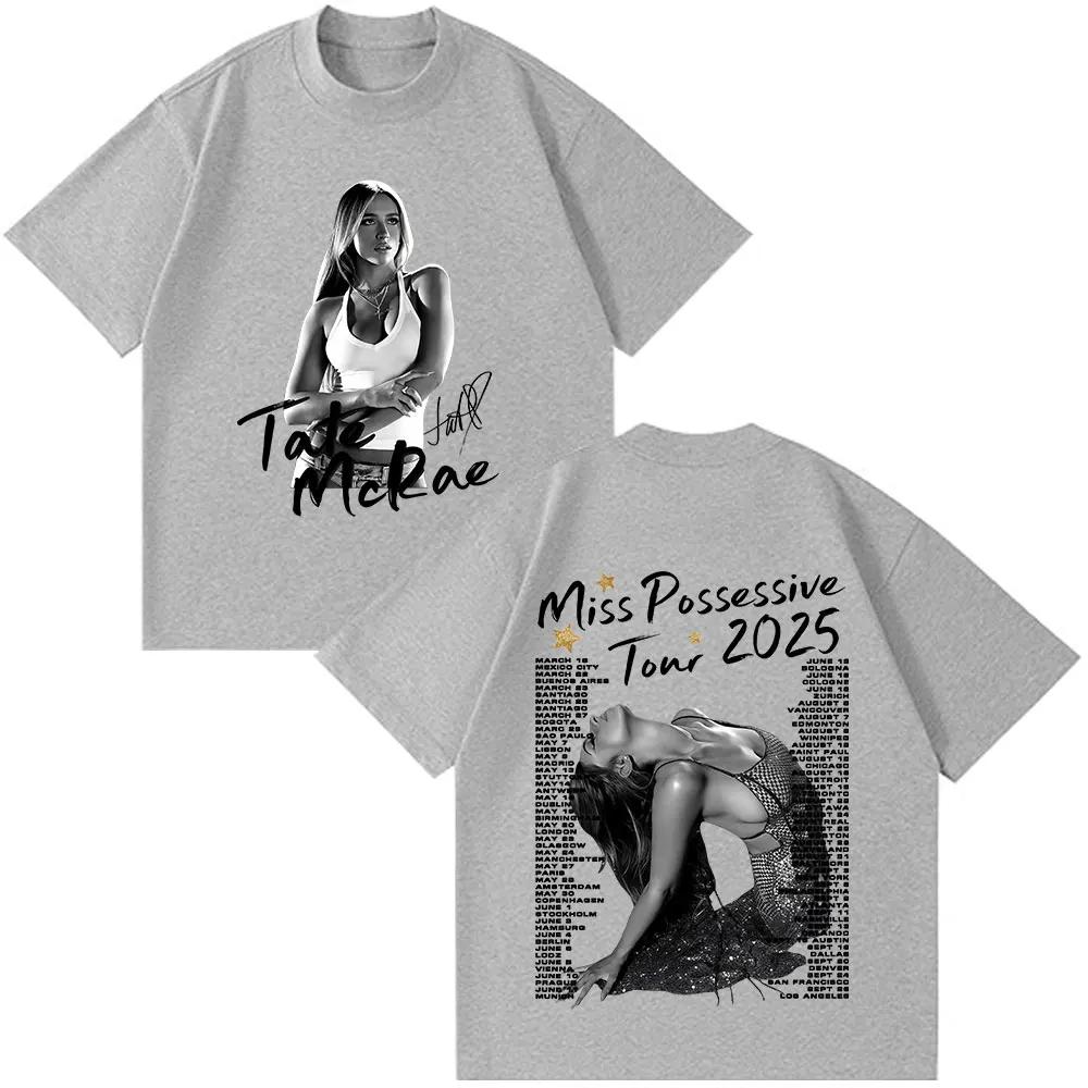 2026 Summer Tate McCray World Tour T-shirt Miss Fan Gift Men's Fashionable Casual 100% Cotton Loose Short-sleeved Shirt Y2K