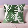 Modern style Leaf art Pillow Case  Ultra Soft Skin Friendly Fabric Cloud Like Comfort & Concealed Zipper