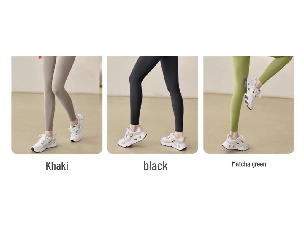 Fluffy Shark Women's Seamless High Waist Yoga Pants - Autumn/Winter 2025 Sports Base Layer