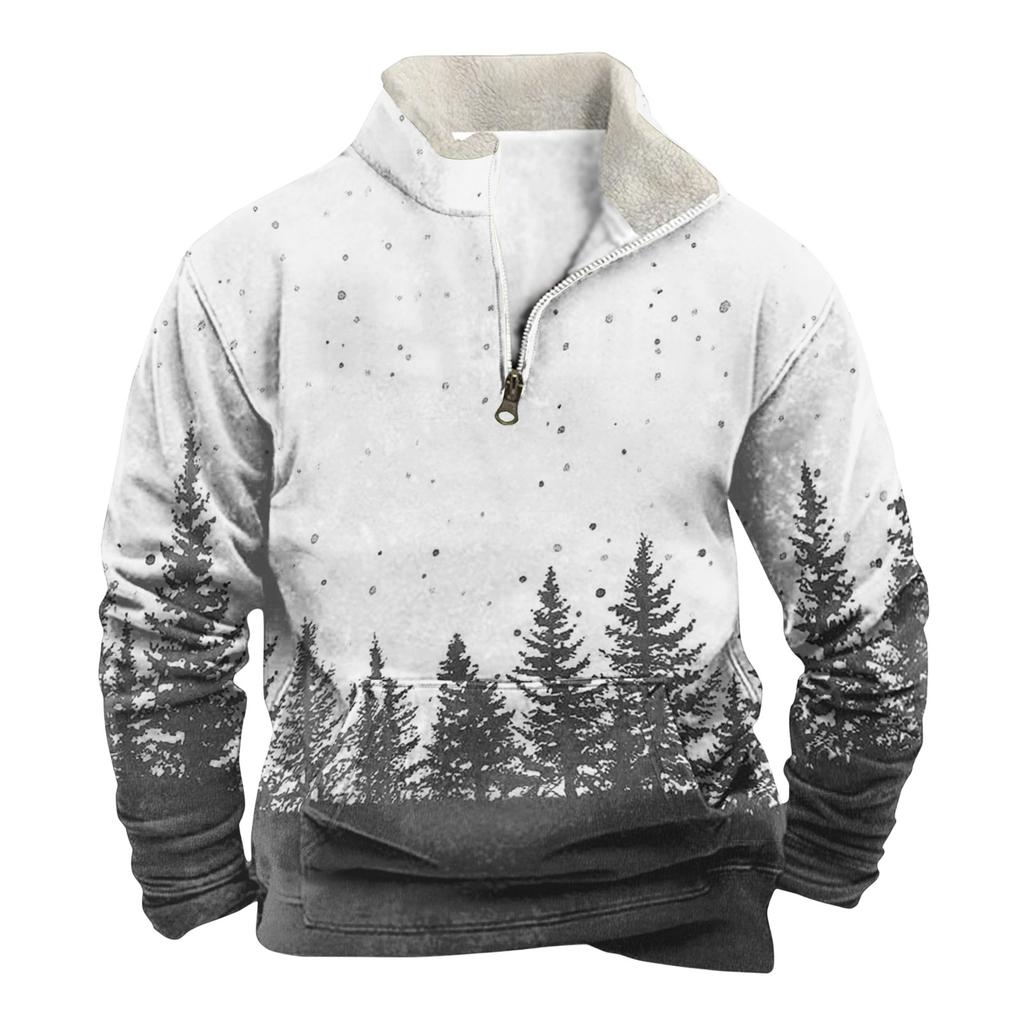 Vår Och Herr Ståkrage Sweatshirt Är Utomhus Casual Tröjor Toppar