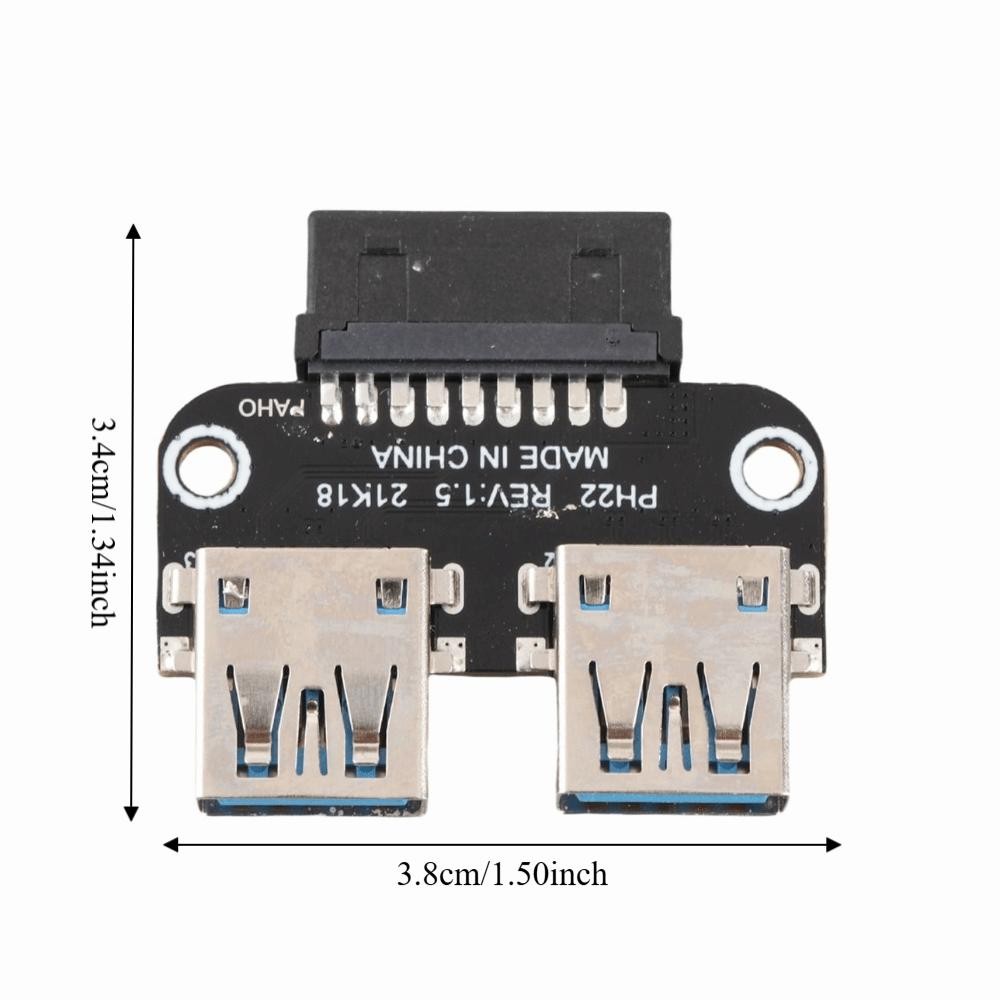 Plug and Play USB Extension Adapter Dual Port Dual USB 3.0 Port Adapter Internal Expansion