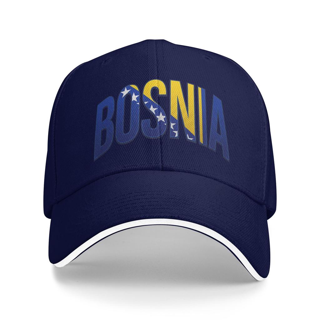 Women Unisex Bosnia and Herzegovina Flag Outdoor Hat Adjustable Cap Casual Baseball Cap Sunscreen Hats