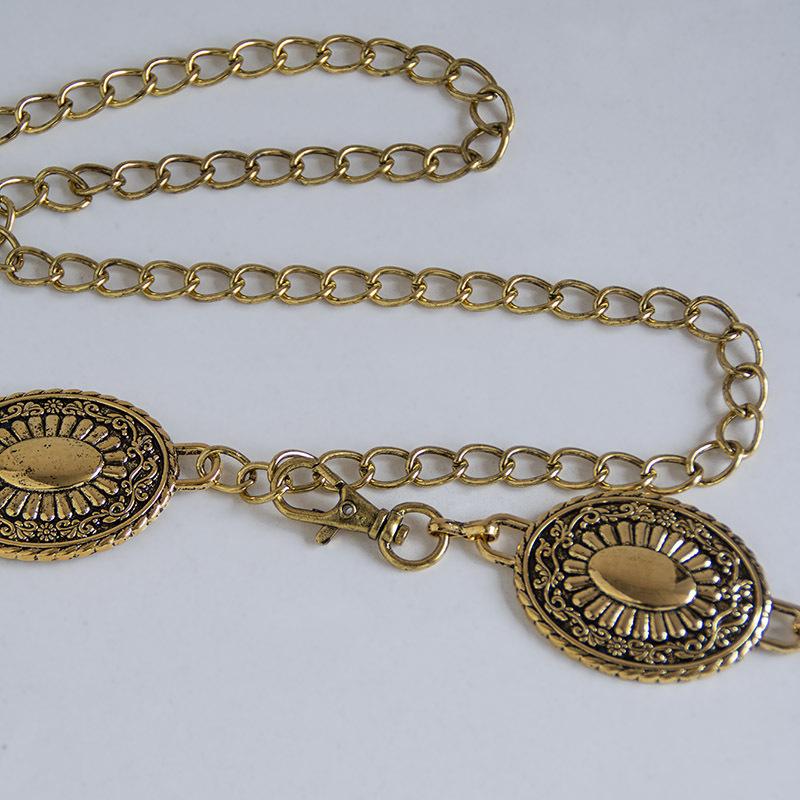 Waist Chain Accessories High-end Fashion Retro Women's Belt Engraved Light Luxury Women's Waist Chain Exquisite Decorative Waist Chain