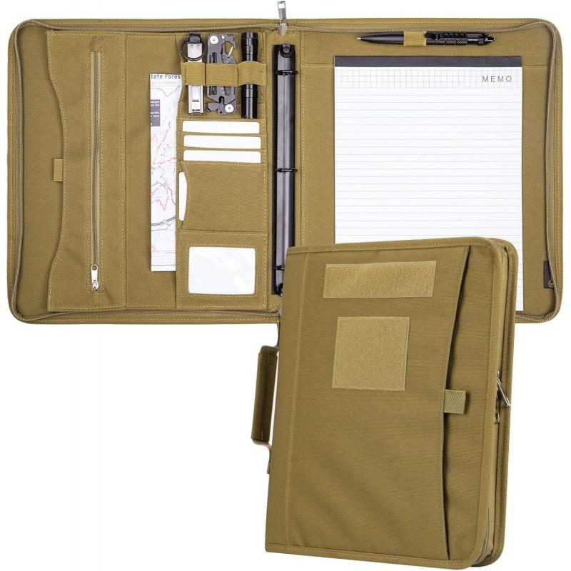 

Nylon A4 Loose-leaf Book Leather Case Military Fan Supplies Outdoor Notebook Diary Waterproof хаки