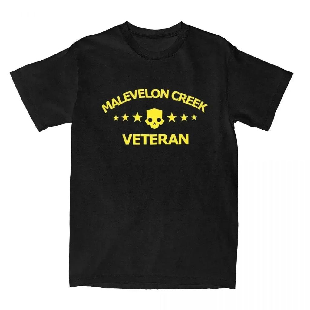 Helldivers 2 Poster Fan Art Men's Print T Shirt Casual Tees Short Sleeve Round Collar T-Shirt Summer Clothing