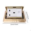 Floor Box Electrical Outlet Kit Household Copper Home Office Charging Station Countertop Tamper