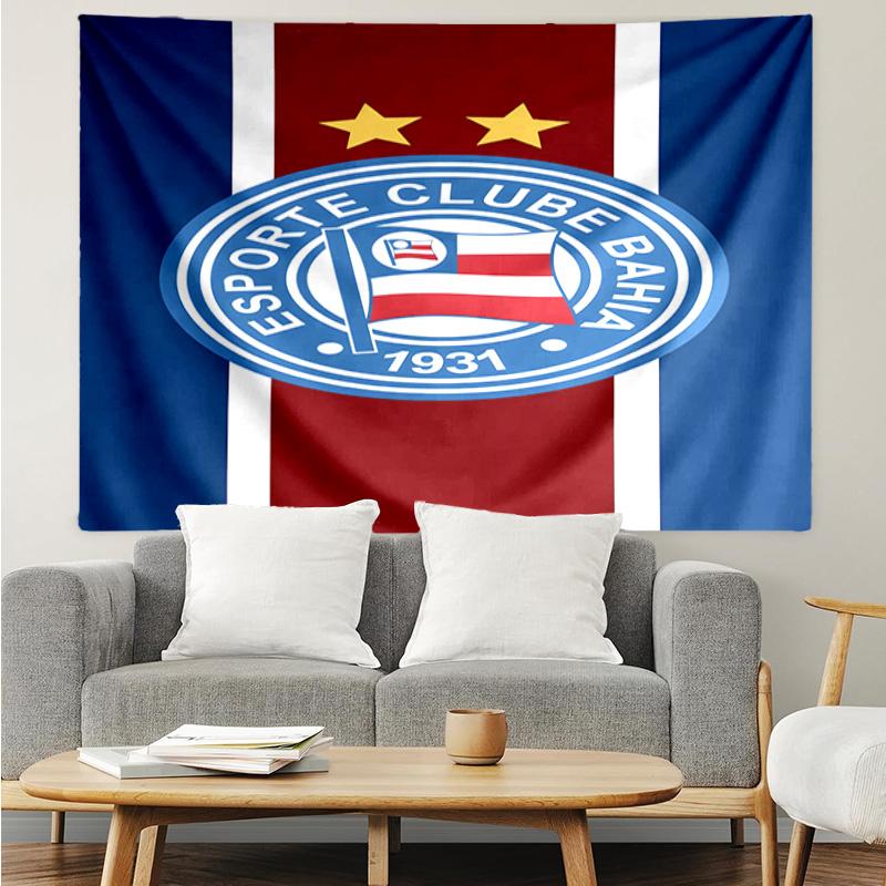 Bahia Fc Crest Emblem Printed Printed Tapestry, for Bedroom,Livingroom, dormitory, Large Wall Decor, Fabric Decor Fan Birthday Gifts
