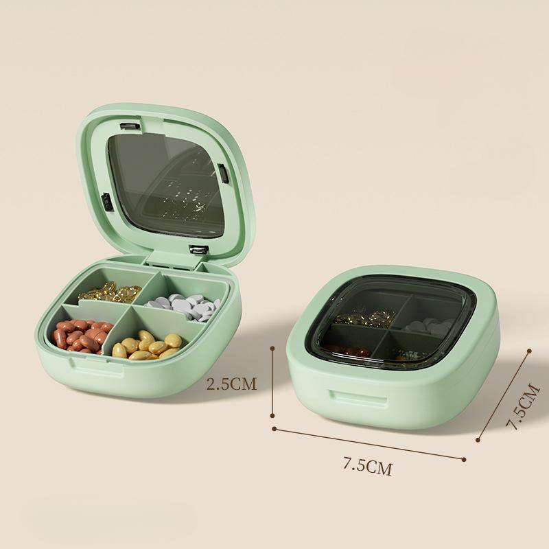 Outdoor Travel Pill Storage Boxes 4/6/21Grids Portable Medicinal Tablet Sealed Bins Small Plastic Pill Sorting Organize Casket
