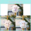 Sheep Plush Keychain With Flower Cute Ponytail For Bags And Keys