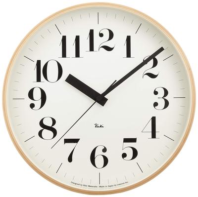 Lemnos Nástěnné hodiny analogové rádiové hodiny dřevo přírodní barvy RIKI CLOCK RC Lemnos Béžová WR08-27 Průměr 30,5 cm
