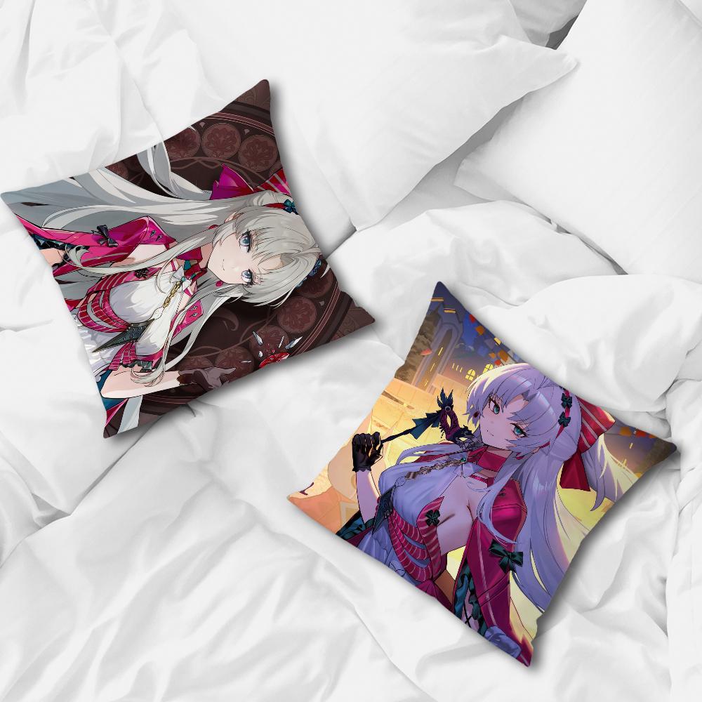 Game Wuthering Waves Carlotta cushion cover For Bedroom Car Coffee Shop Room and Living Room Sofa Decorative Pillow Cover Case