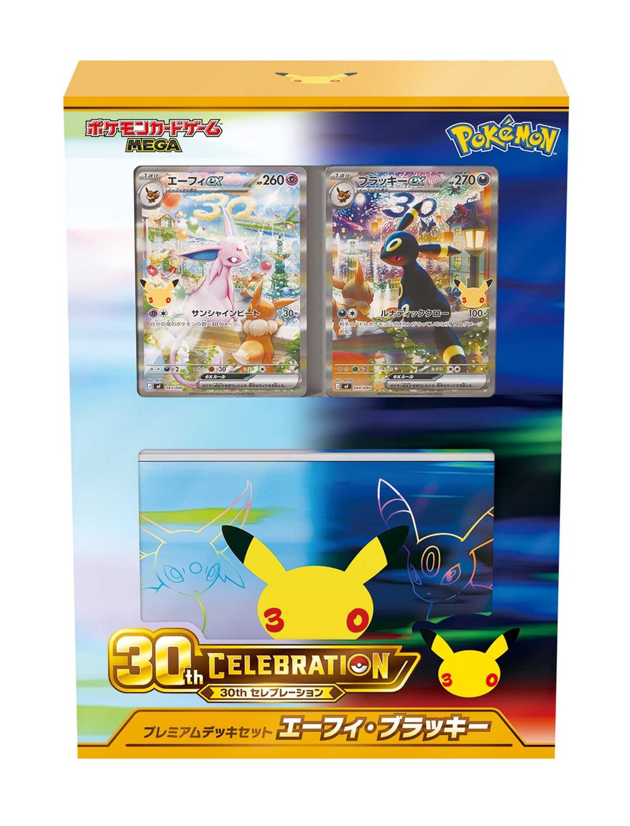 Nintendo Pokémon Card Game MEGA 30th CELEBRATION Premium Deck Set Espeon Umbreon