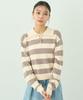 Earth Music Ecology Rugby Knit Sweatshirt In Ivory Stripes & Women's