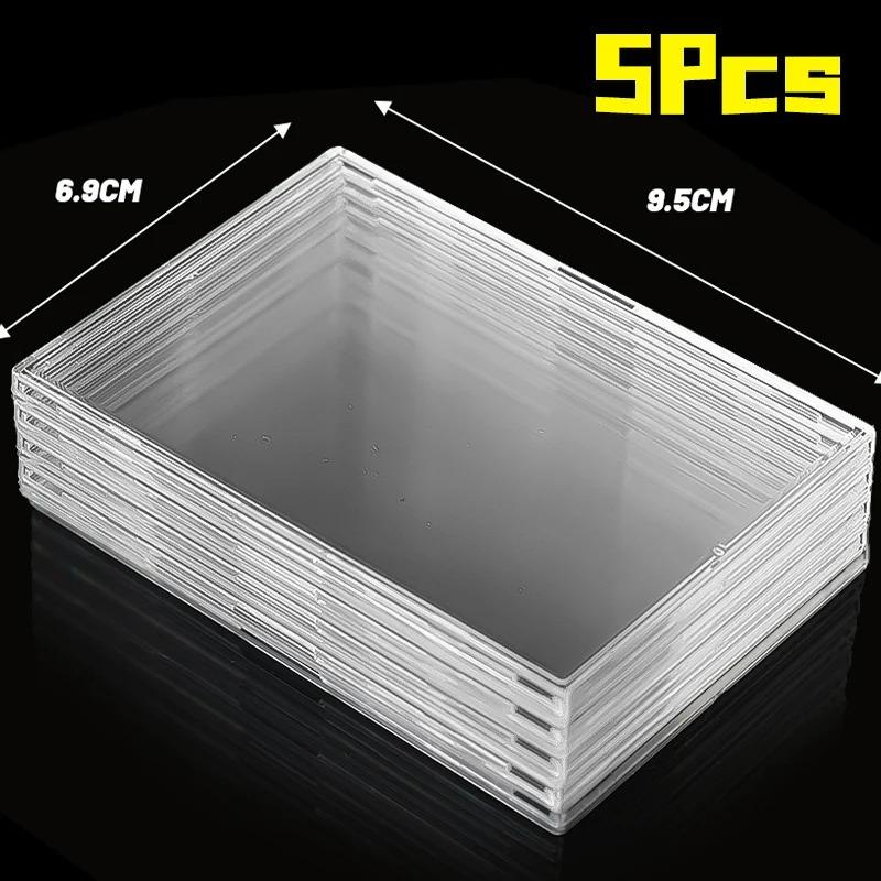 20/1x Clear Acrylic Card Holder with Triangle Display Stand Idol Photo Protective Sleeves Transparent Gaming Trading Card Holder