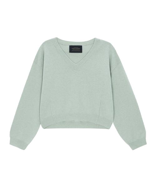 ARDENT VELLONA Italian Cotton Crop Knit_Mint