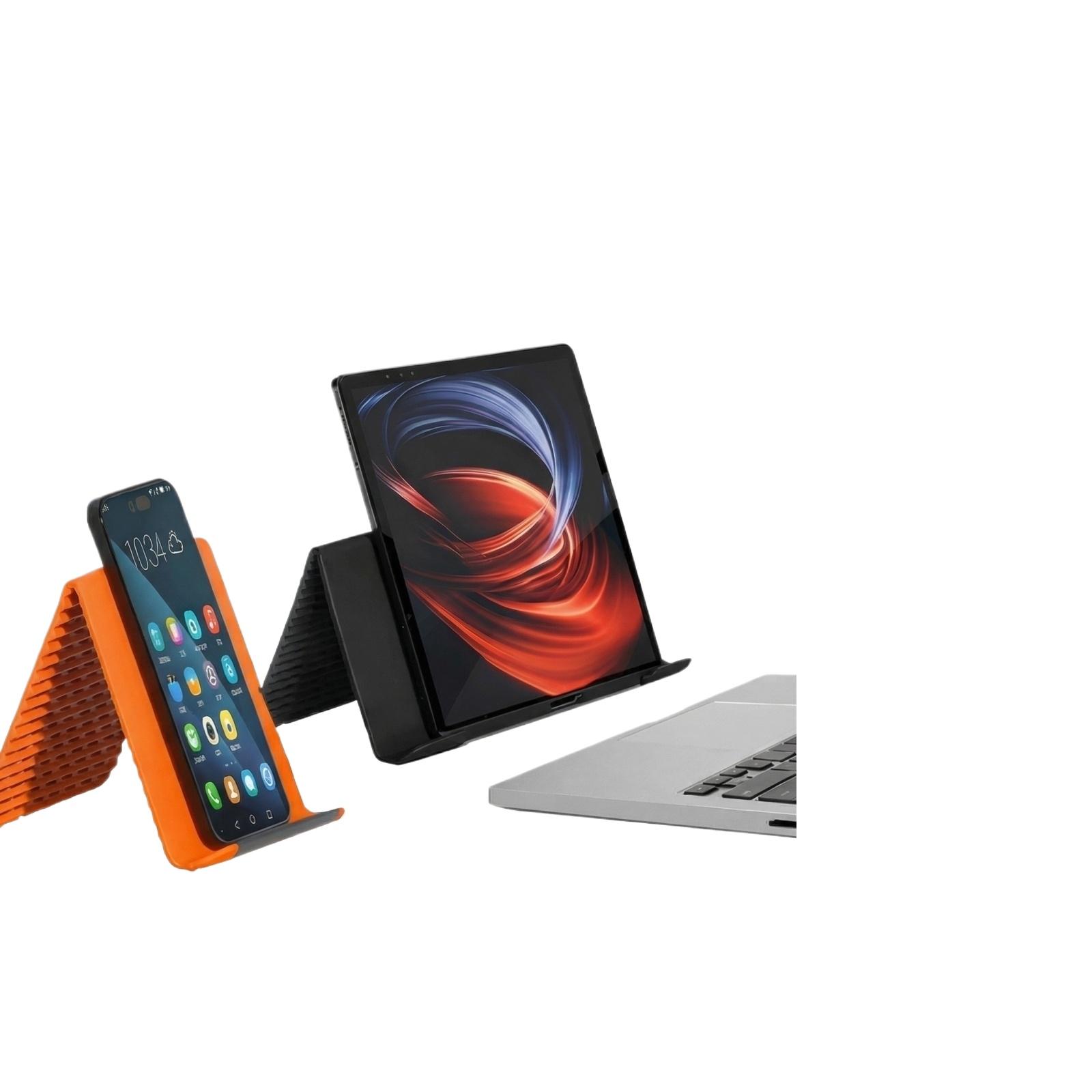 Держатель для мобильного телефона Силиконовый Настольный Гибкий Складной Деформируемый Держатель Дорожный Портативный One Size чёрный